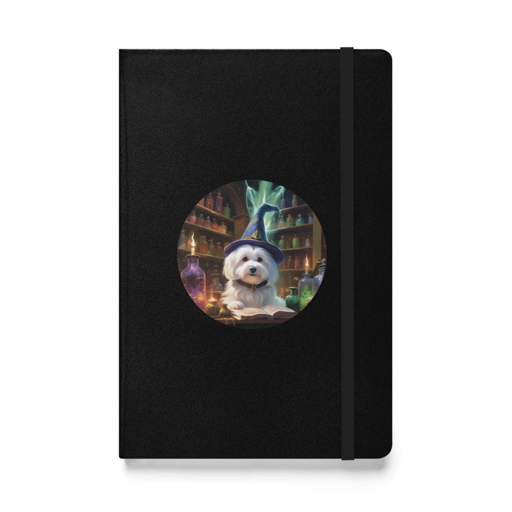 PugMug Custom White Havanese Dog Hardcover Bound Notebook