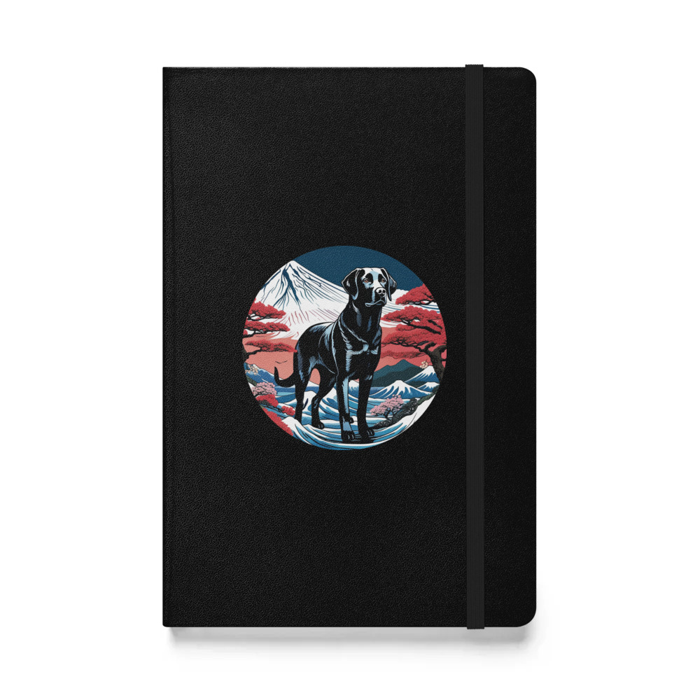PugMug Custom Black Labrador Retriever Hardcover Bound Notebook