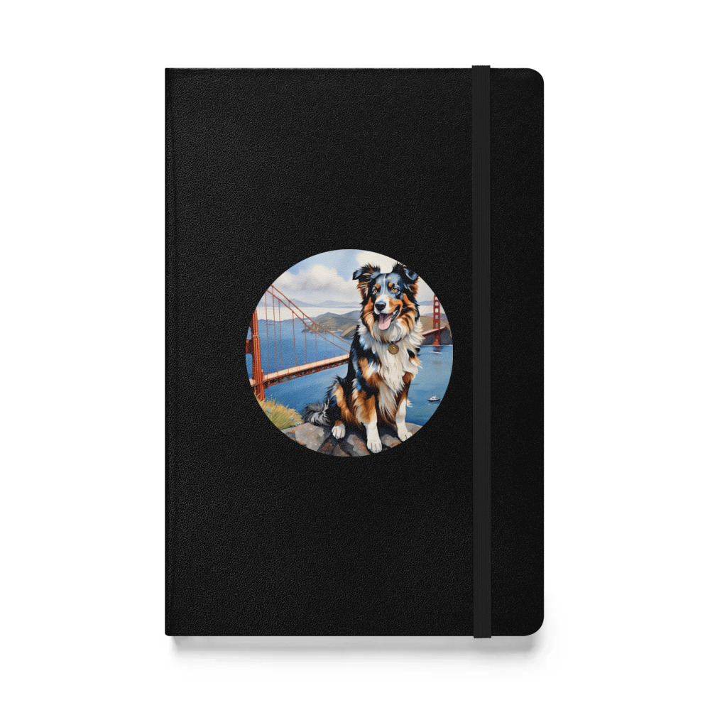PugMug Custom Australian Shepherd Dog Hardcover Bound Notebook