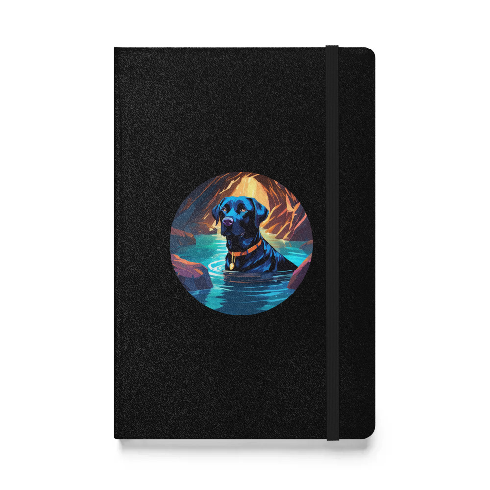 PugMug Custom Black Labrador Retriever Hardcover Bound Notebook