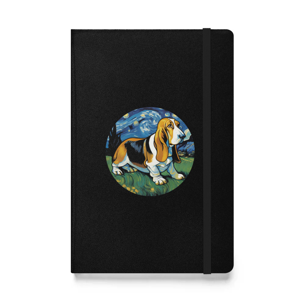 PugMug Custom Basset Hound Hardcover Bound Notebook