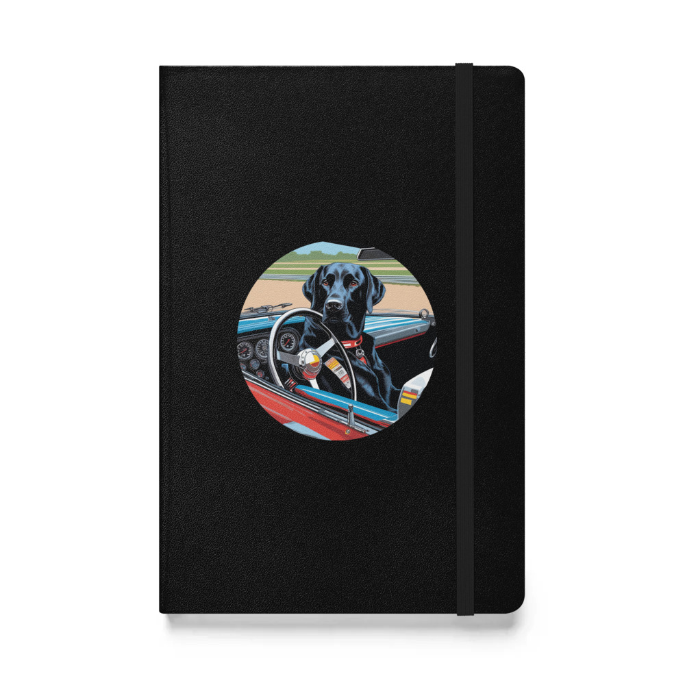 PugMug Custom Black Labrador Retriever Hardcover Bound Notebook