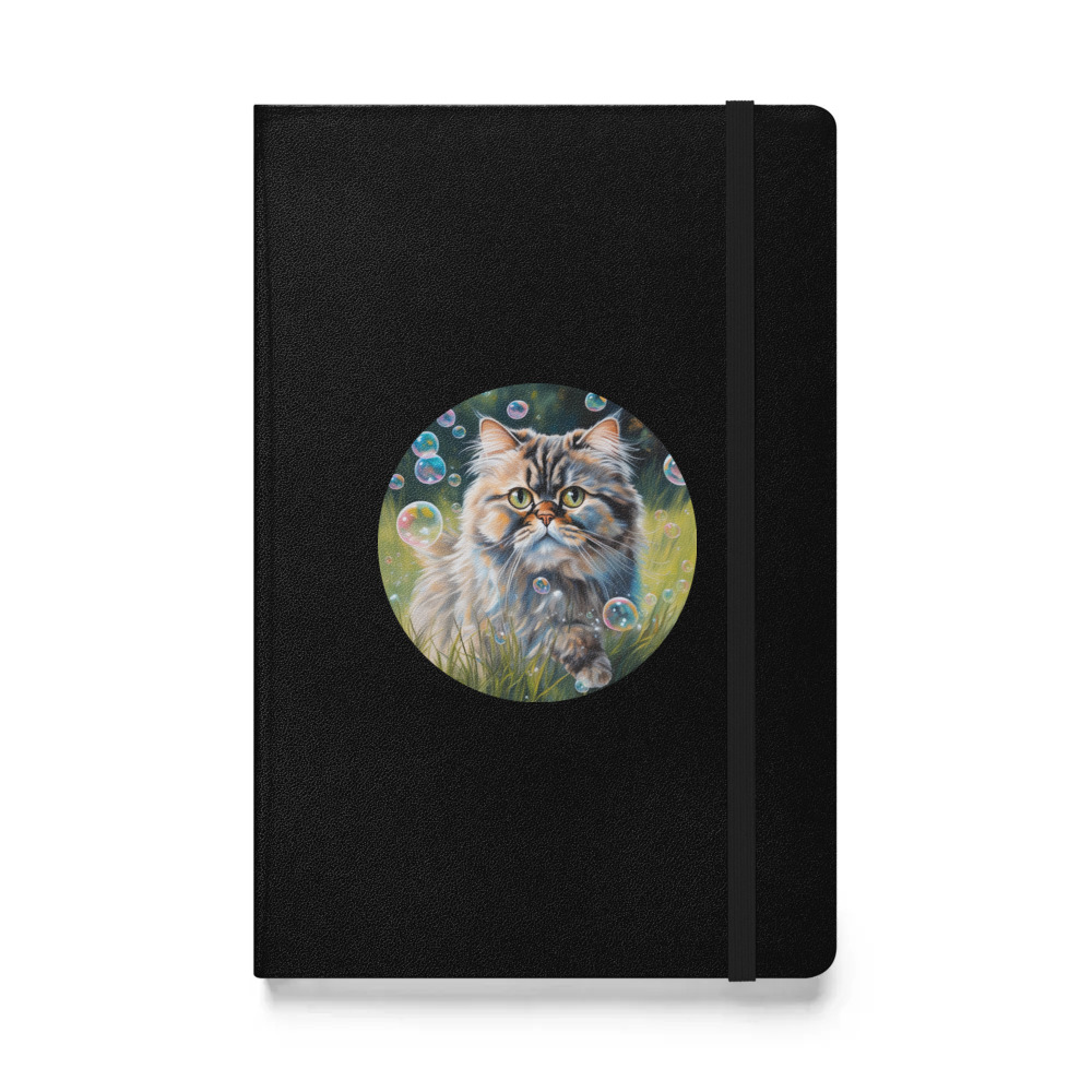 PugMug Custom Tabby Persian Cat Hardcover Bound Notebook