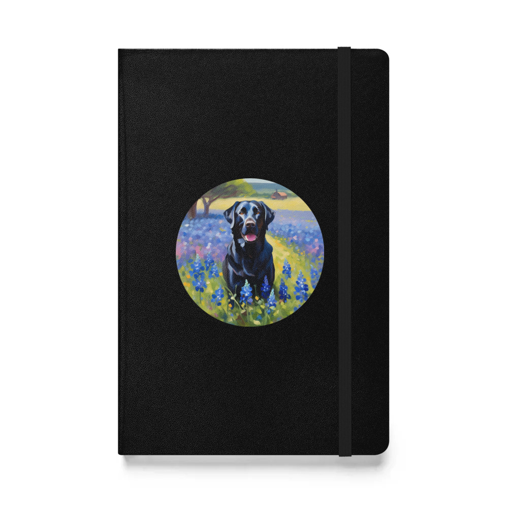 PugMug Custom Black Labrador Retriever Hardcover Bound Notebook