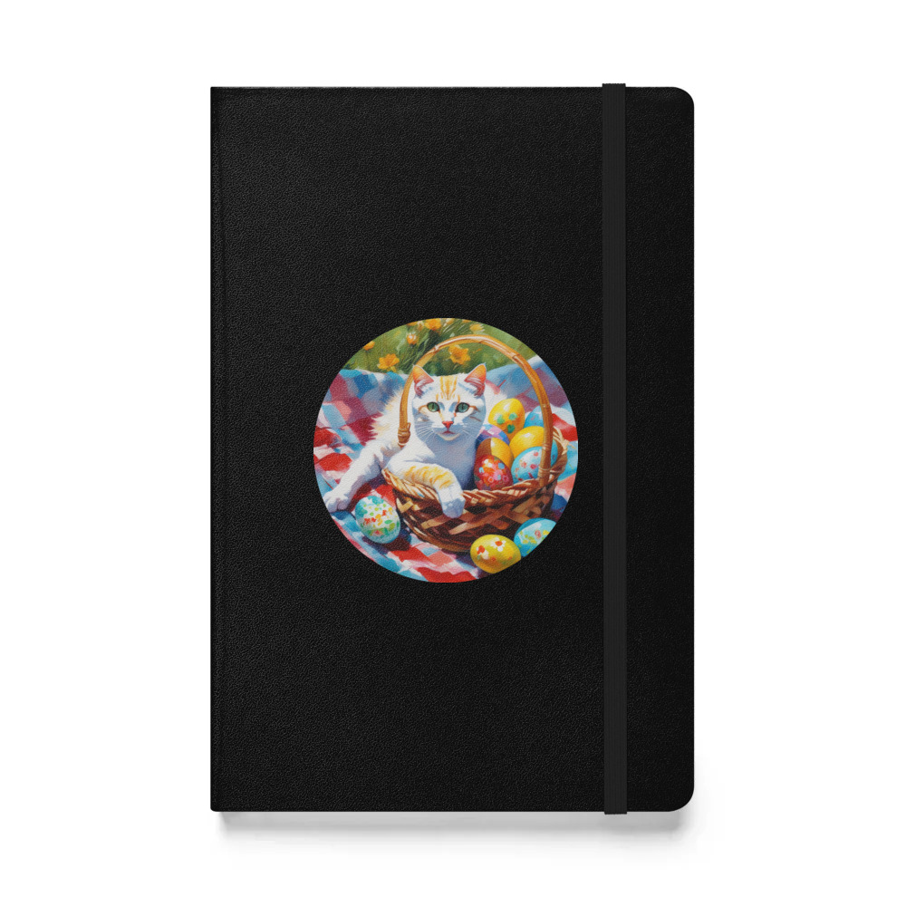 PugMug Custom White Companion Cat Hardcover Bound Notebook