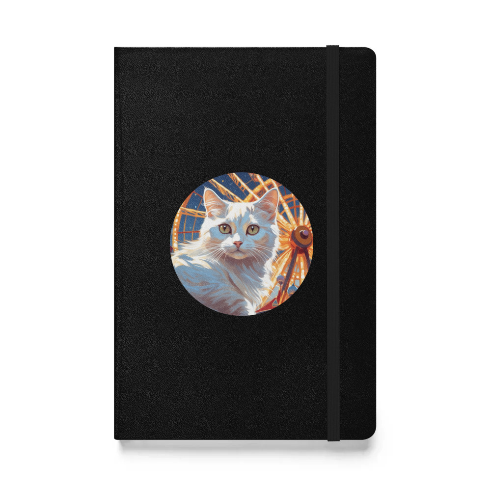 PugMug Custom White Companion Cat Hardcover Bound Notebook