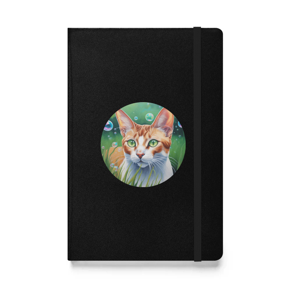 PugMug Custom White Abyssinian Cat Hardcover Bound Notebook