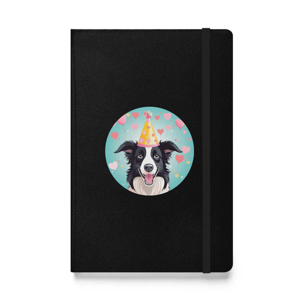 PugMug Custom Border Collie Hardcover Bound Notebook