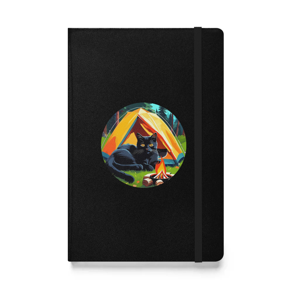 PugMug Custom Black Companion Cat Hardcover Bound Notebook