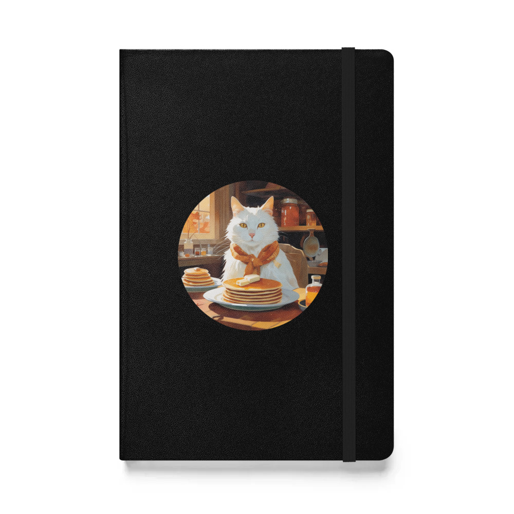 PugMug Custom White Companion Cat Hardcover Bound Notebook