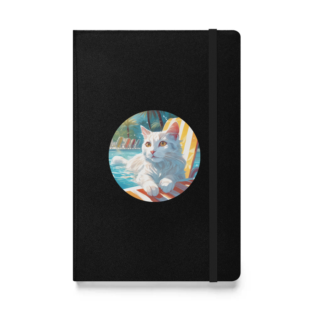 PugMug Custom White Companion Cat Hardcover Bound Notebook