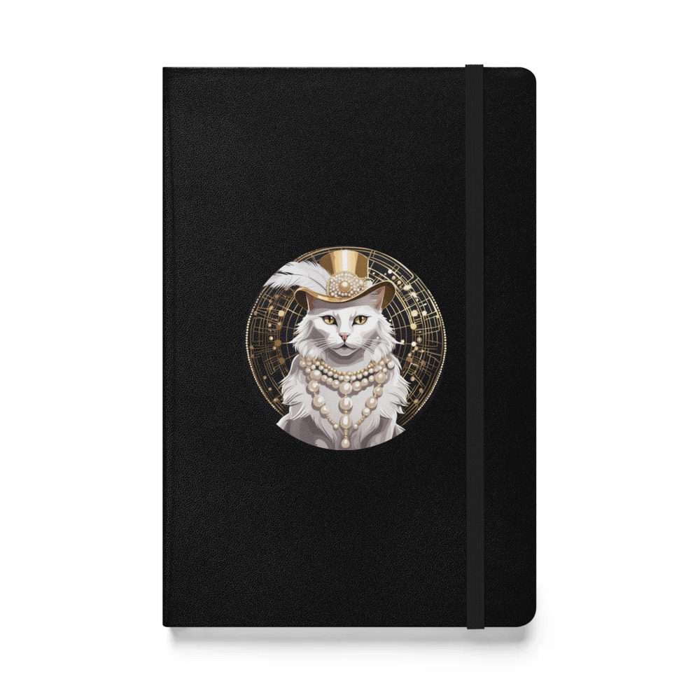 PugMug Custom White Companion Cat Hardcover Bound Notebook
