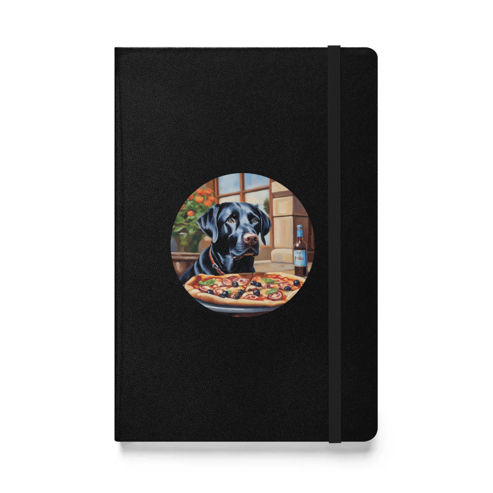 PugMug Custom Black Labrador Retriever Hardcover Bound Notebook