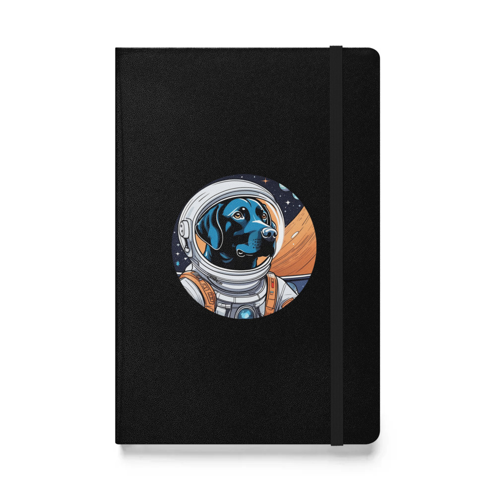 PugMug Custom Black Labrador Retriever Hardcover Bound Notebook