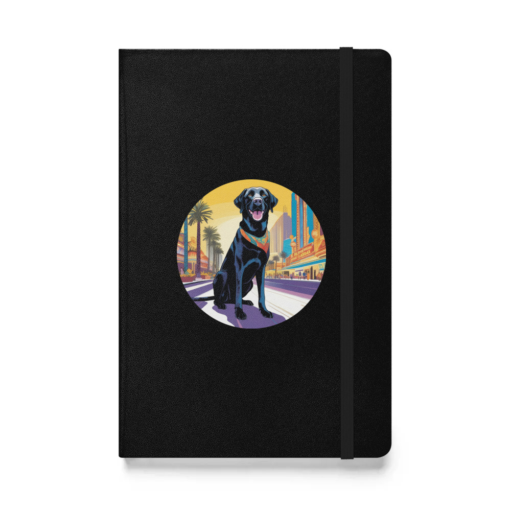 PugMug Custom Black Labrador Retriever Hardcover Bound Notebook