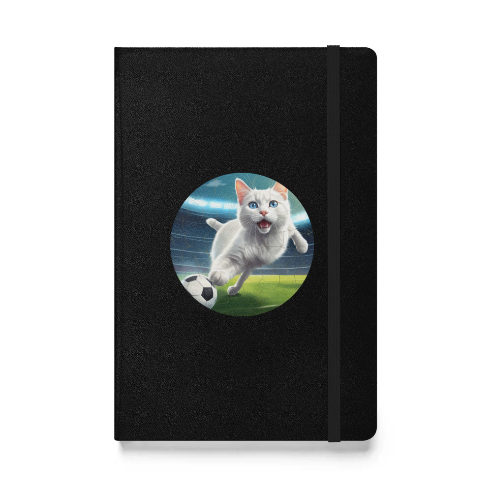PugMug Custom White Companion Cat Hardcover Bound Notebook