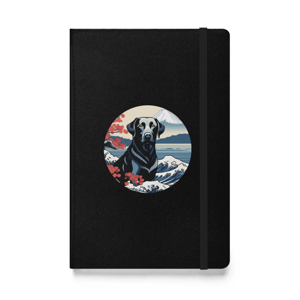 PugMug Custom Black Labrador Retriever Hardcover Bound Notebook
