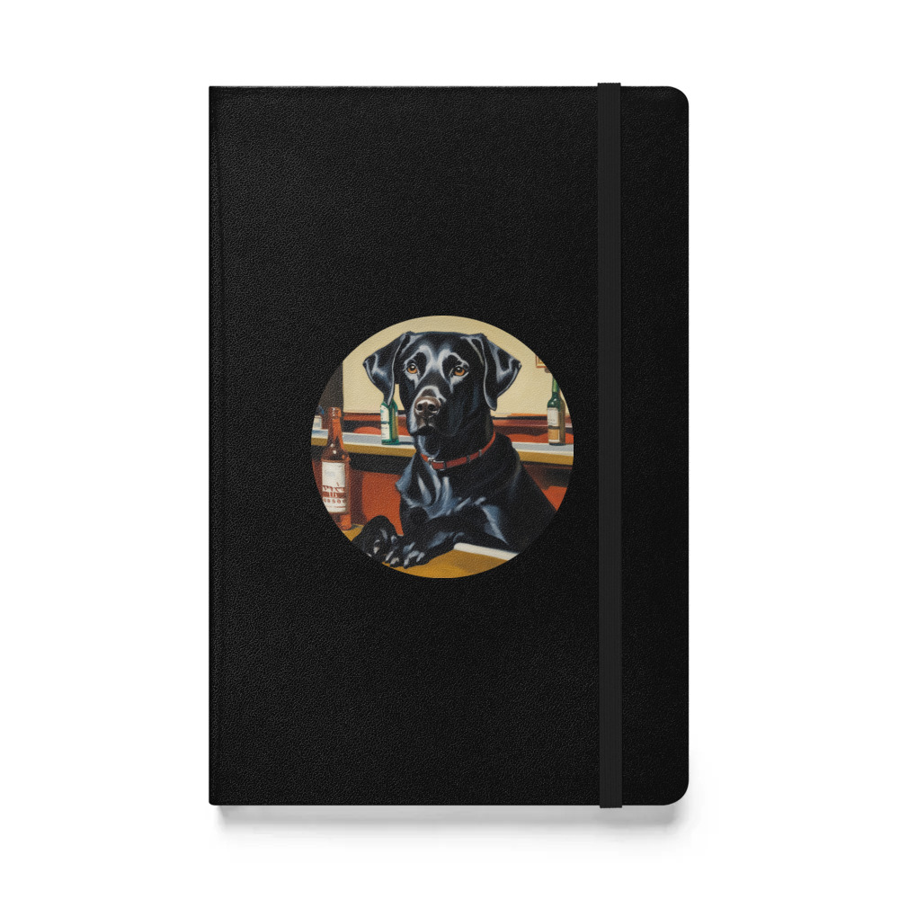 PugMug Custom Black Labrador Retriever Hardcover Bound Notebook