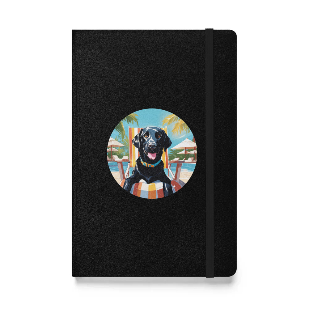 PugMug Custom Black Labrador Retriever Hardcover Bound Notebook