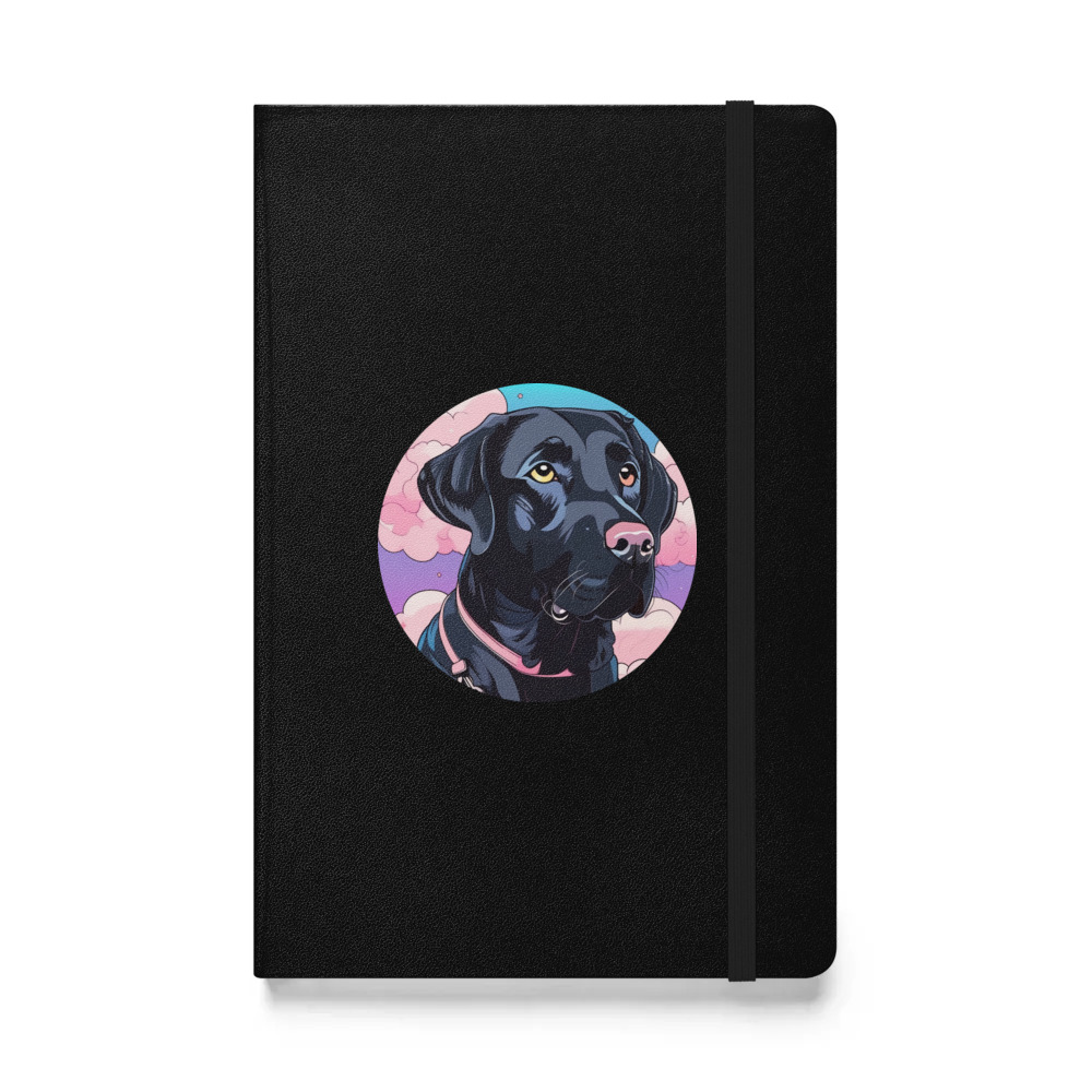 PugMug Custom Black Labrador Retriever Hardcover Bound Notebook