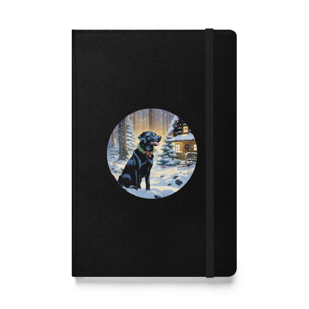 PugMug Custom Black Labrador Retriever Hardcover Bound Notebook