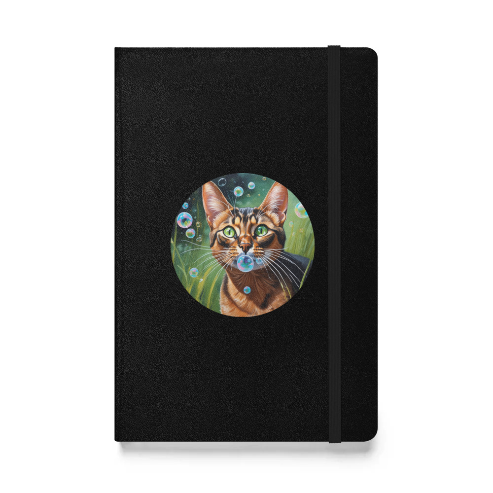 PugMug Custom Tabby Abyssinian Cat Hardcover Bound Notebook