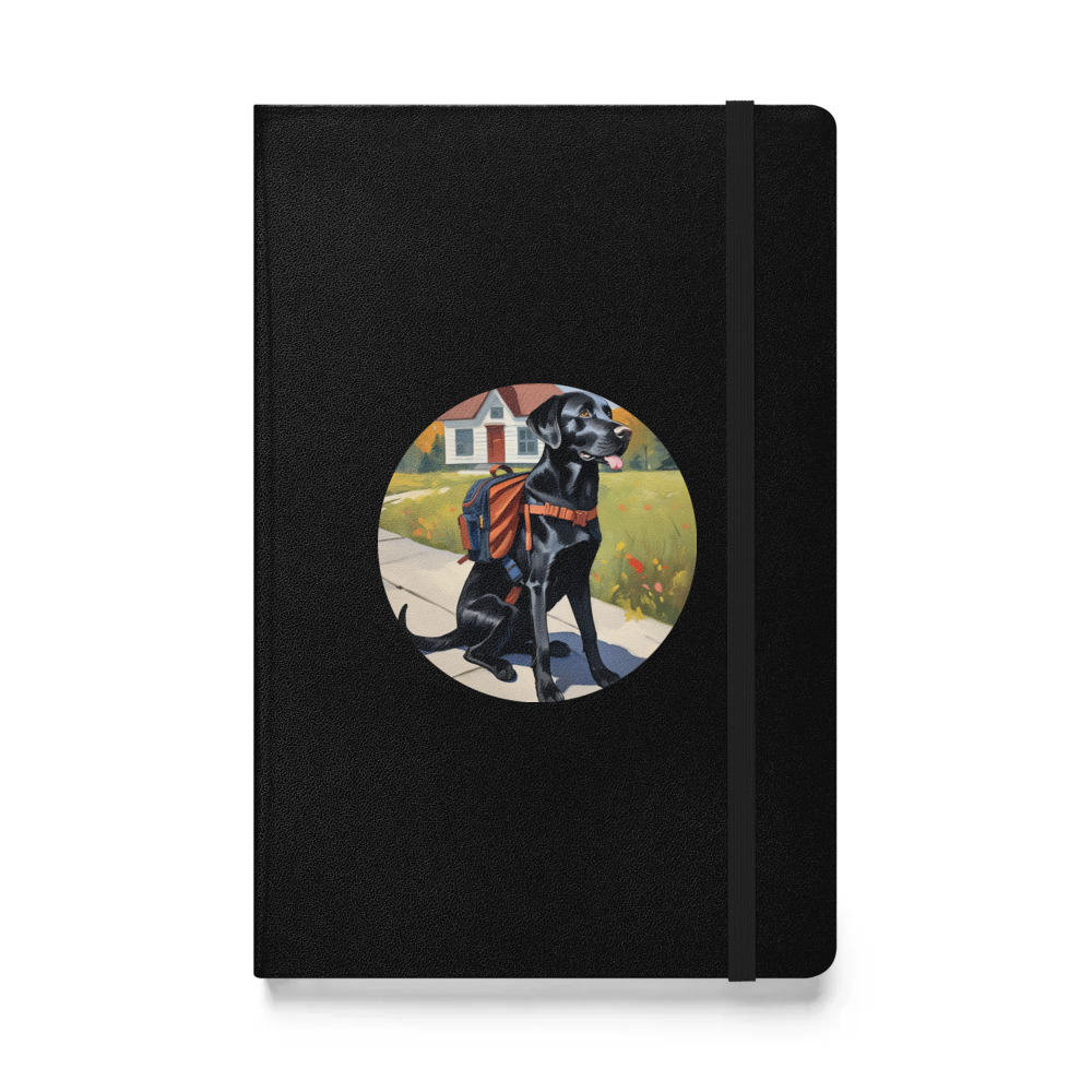 PugMug Custom Black Labrador Retriever Hardcover Bound Notebook