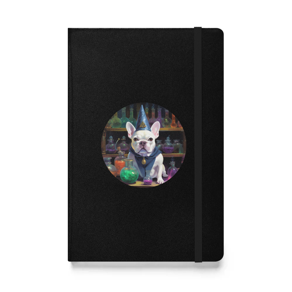 PugMug Custom White French Bulldog Hardcover Bound Notebook