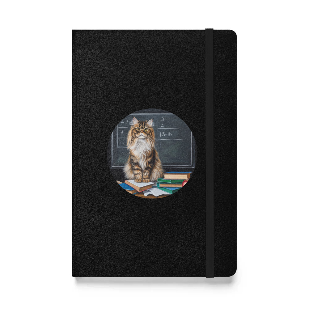 PugMug Custom Tabby Persian Cat Hardcover Bound Notebook