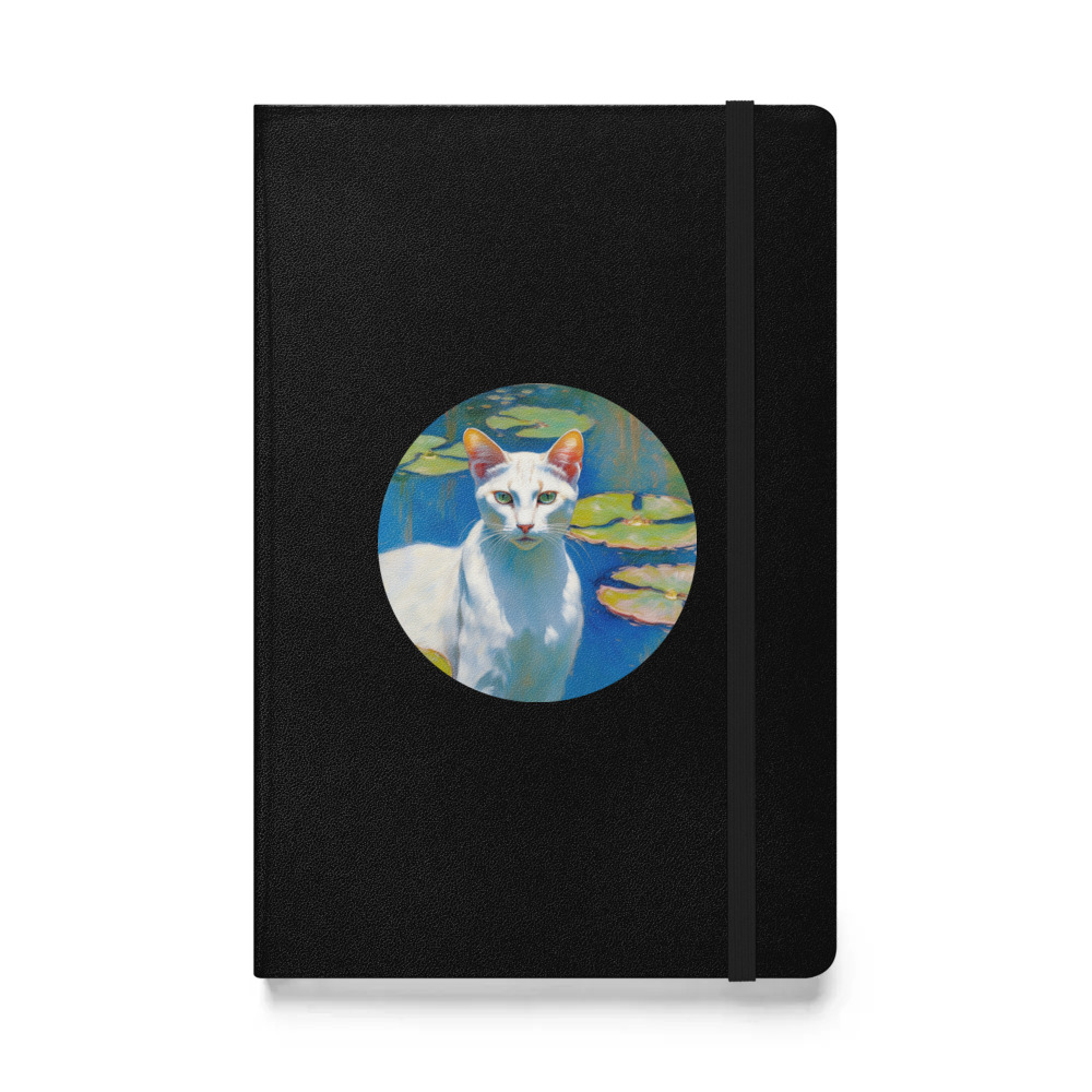 PugMug Custom White Abyssinian Cat Hardcover Bound Notebook