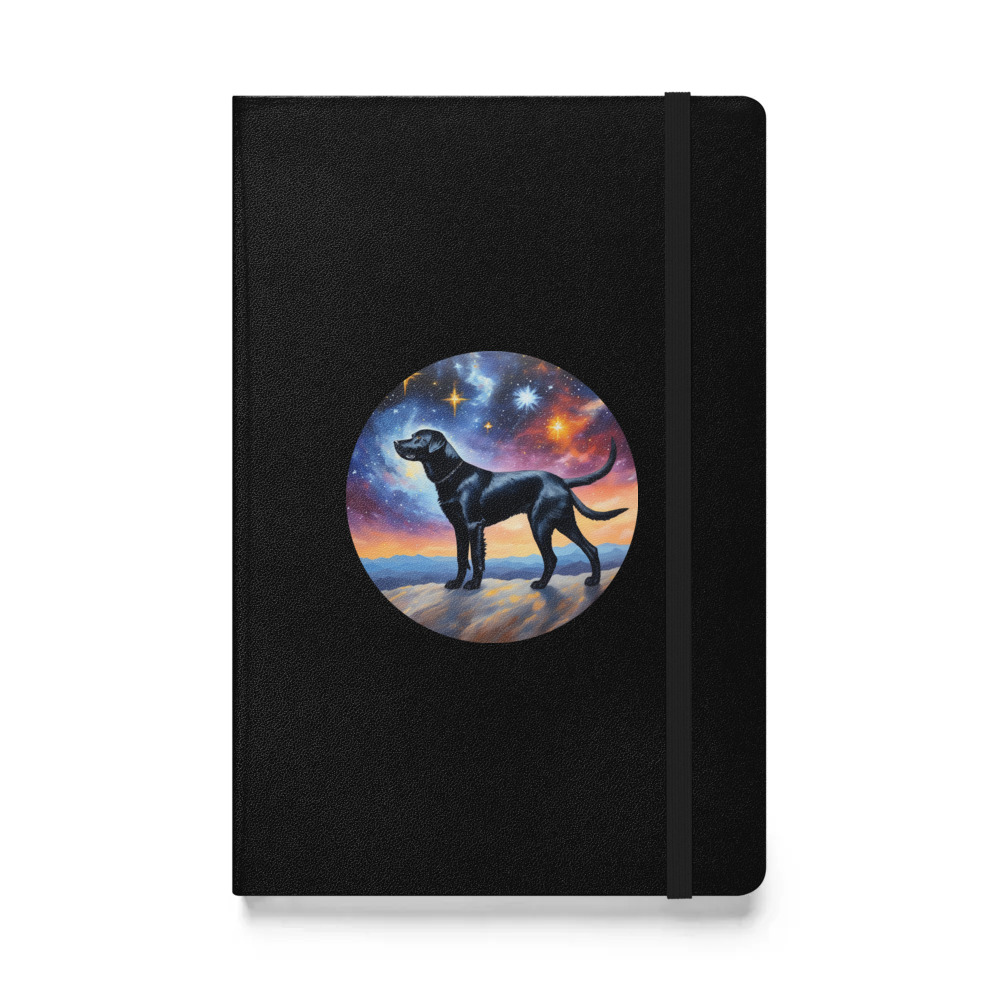 PugMug Custom Black Labrador Retriever Hardcover Bound Notebook