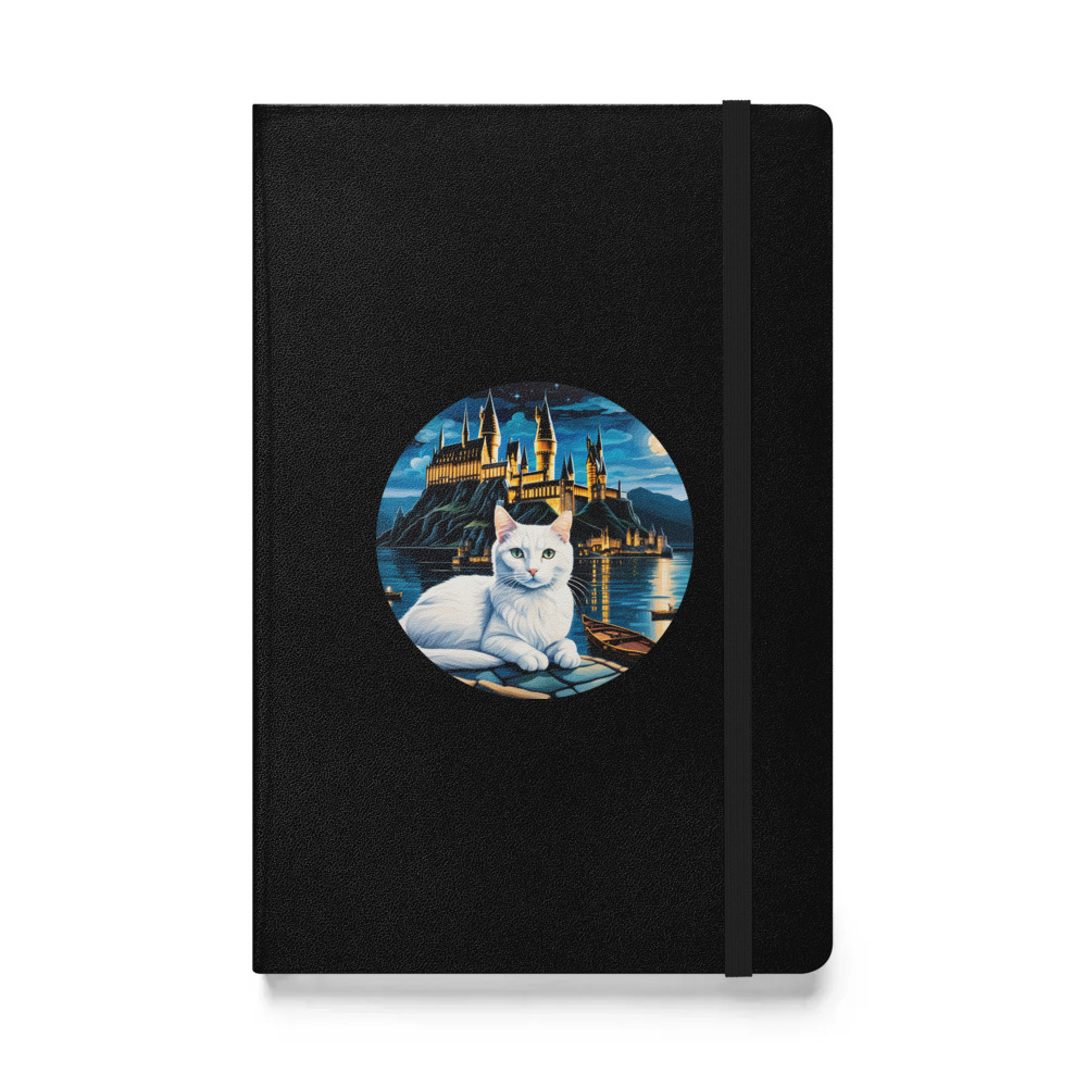 PugMug Custom White Companion Cat Hardcover Bound Notebook