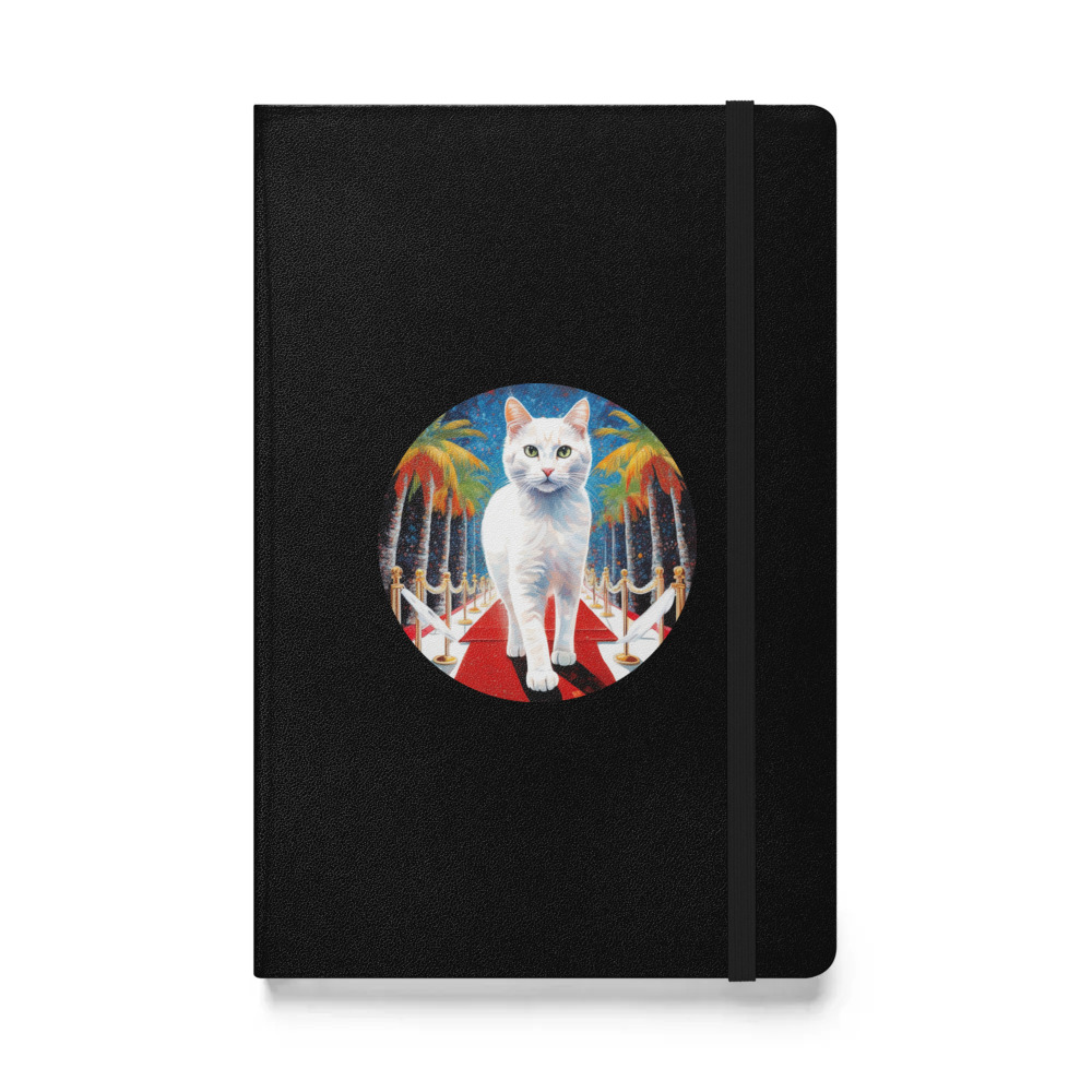 PugMug Custom White Companion Cat Hardcover Bound Notebook