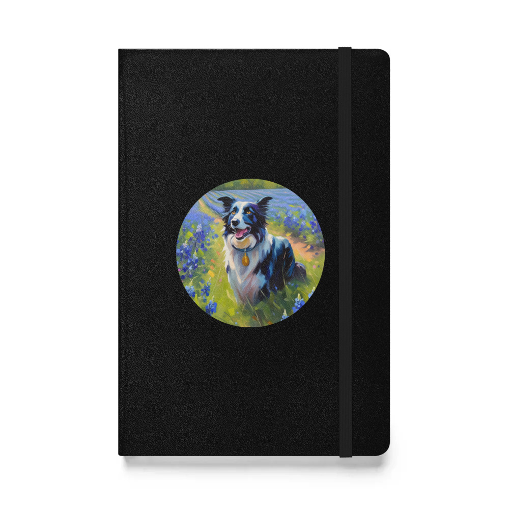 PugMug Custom Border Collie Hardcover Bound Notebook
