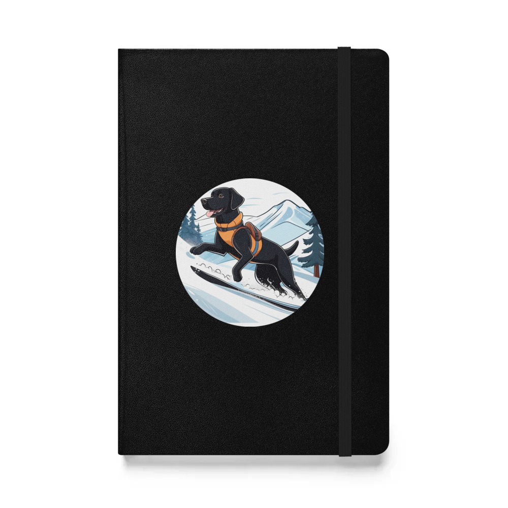 PugMug Custom Black Labrador Retriever Hardcover Bound Notebook