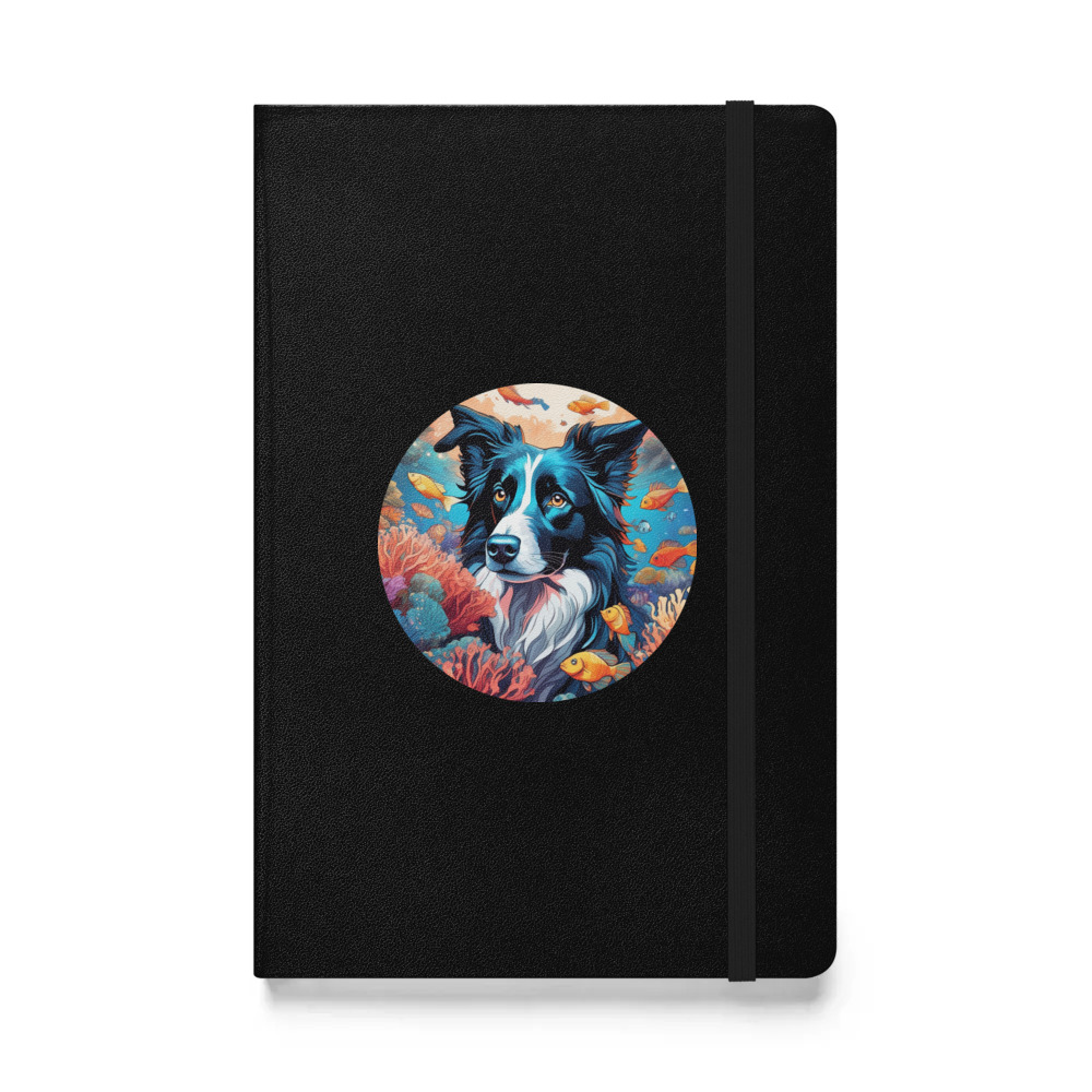 PugMug Custom Border Collie Hardcover Bound Notebook