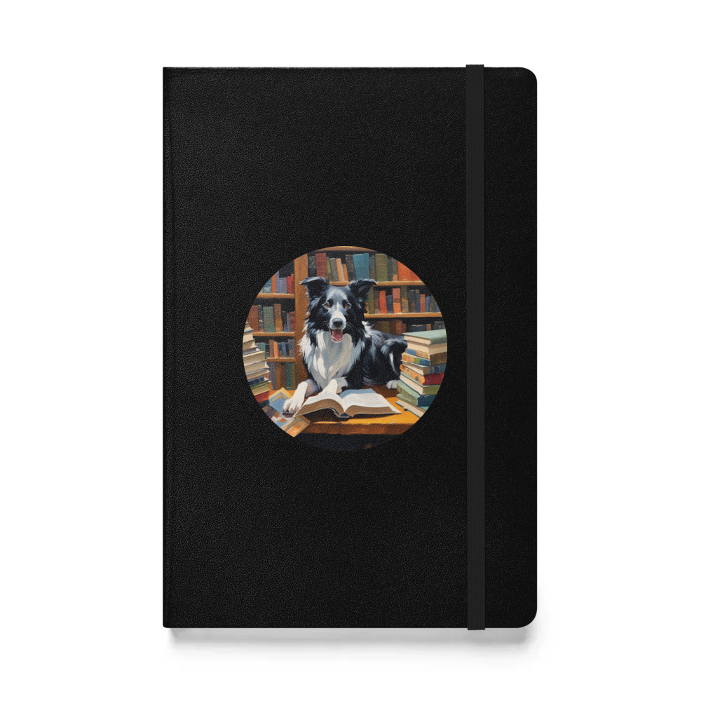 PugMug Custom Border Collie Hardcover Bound Notebook