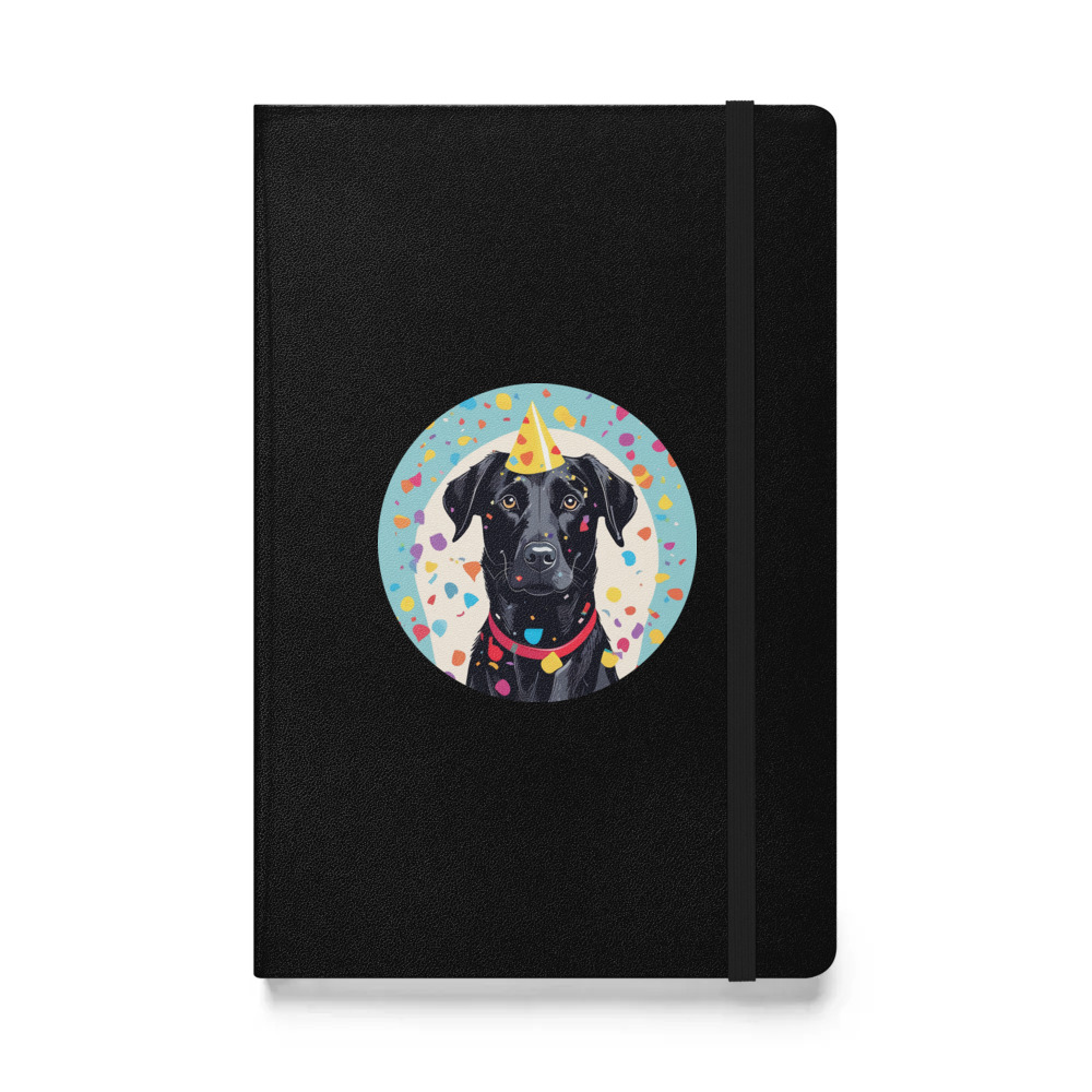 PugMug Custom Black Labrador Retriever Hardcover Bound Notebook