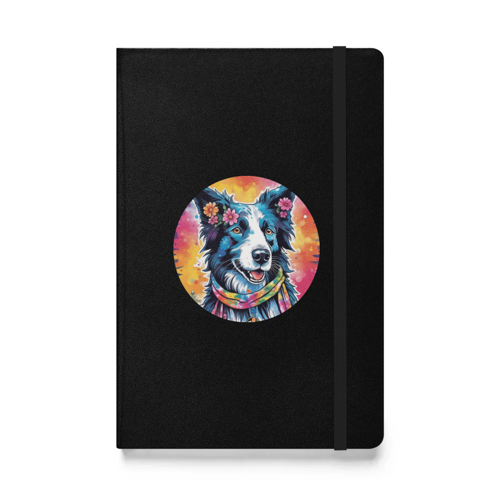 PugMug Custom Border Collie Hardcover Bound Notebook