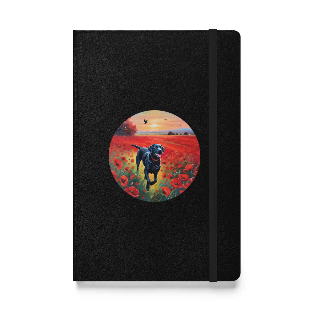 PugMug Custom Black Labrador Retriever Hardcover Bound Notebook