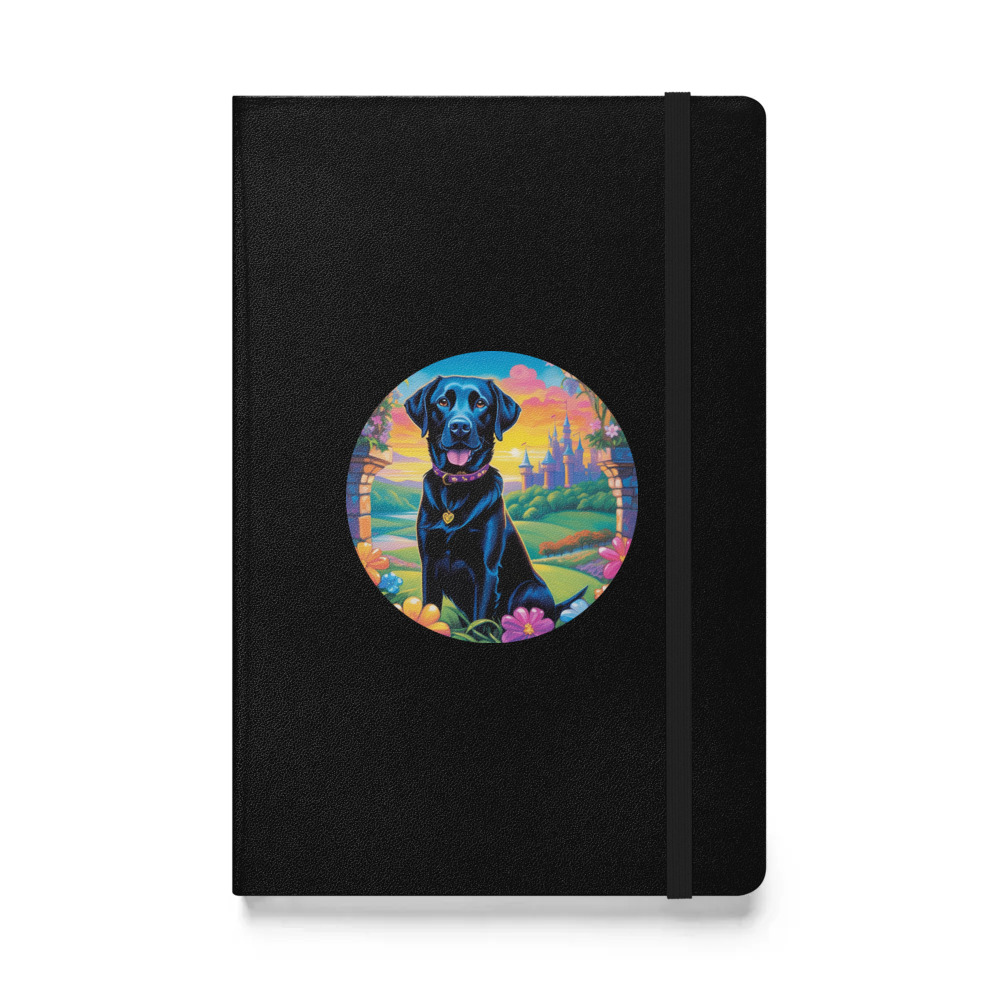 PugMug Custom Black Labrador Retriever Hardcover Bound Notebook