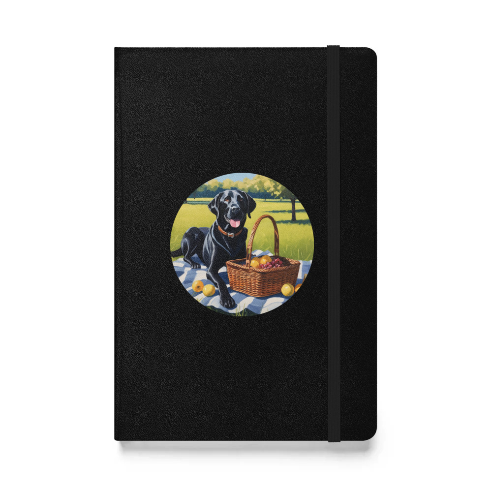 PugMug Custom Black Labrador Retriever Hardcover Bound Notebook