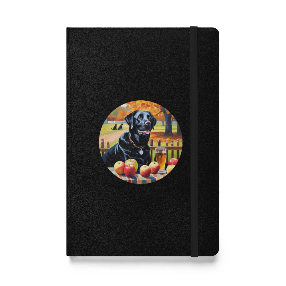 PugMug Custom Black Labrador Retriever Hardcover Bound Notebook
