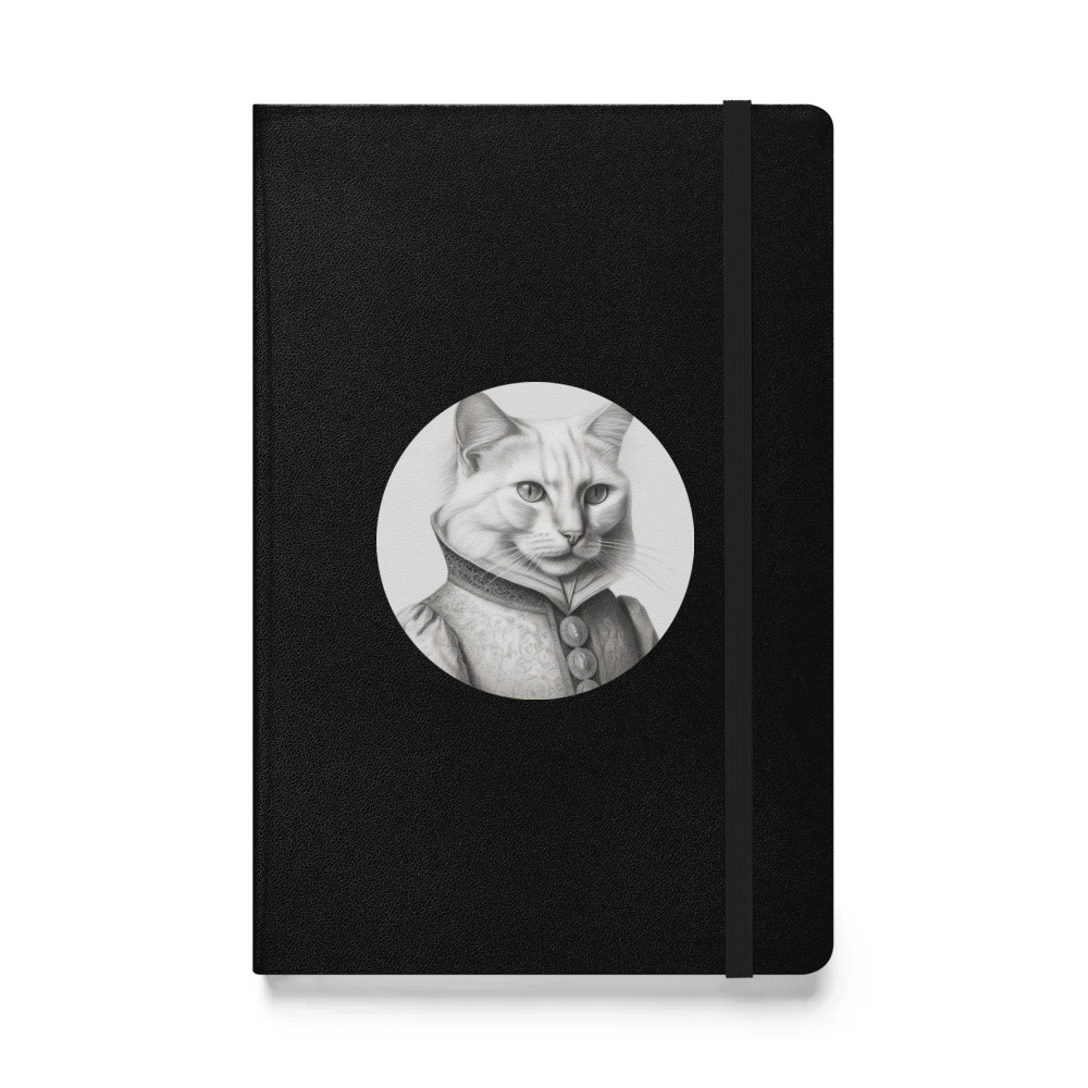 PugMug Custom White Companion Cat Hardcover Bound Notebook