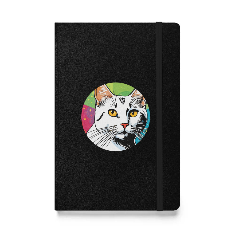 PugMug Custom White Companion Cat Hardcover Bound Notebook