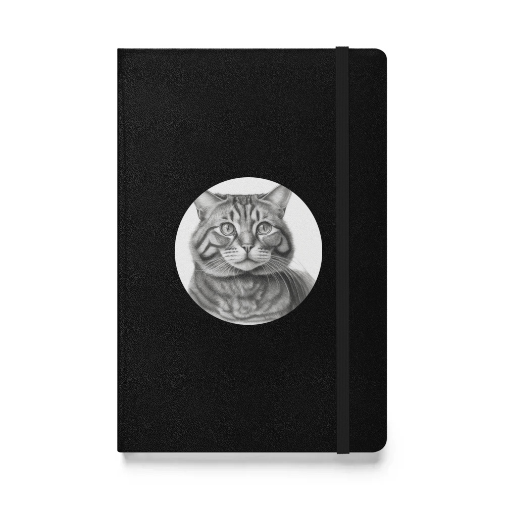 PugMug Custom Tabby Exotic Cat Hardcover Bound Notebook