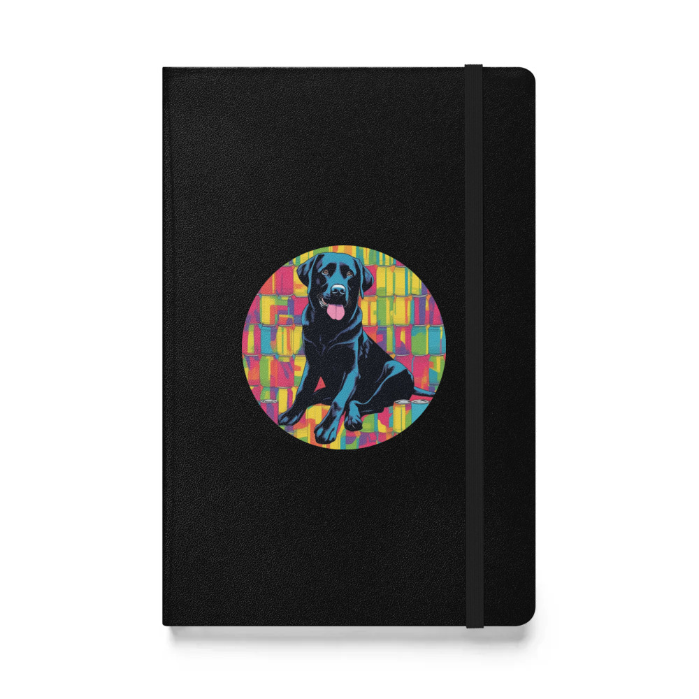 PugMug Custom Black Labrador Retriever Hardcover Bound Notebook