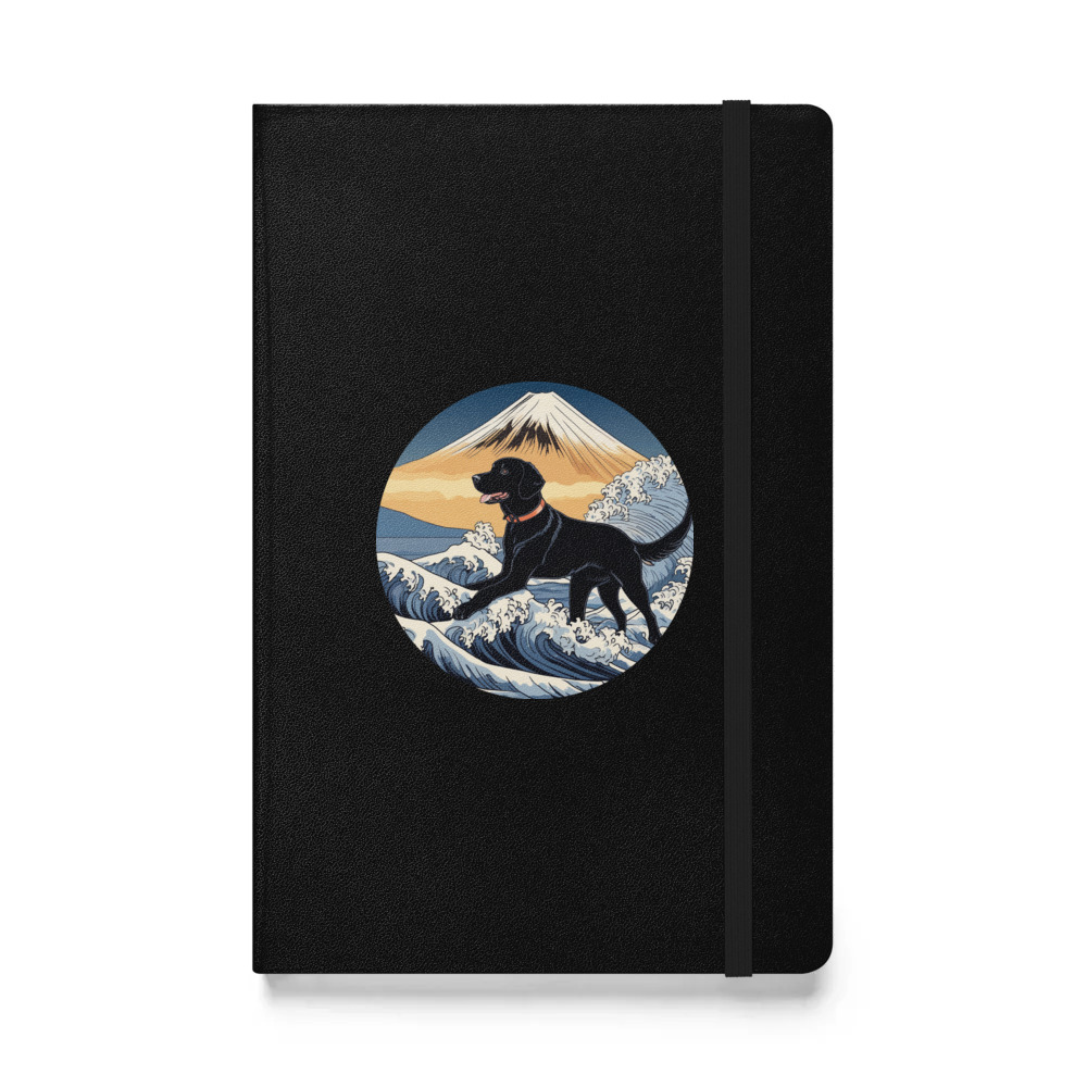 PugMug Custom Black Labrador Retriever Hardcover Bound Notebook
