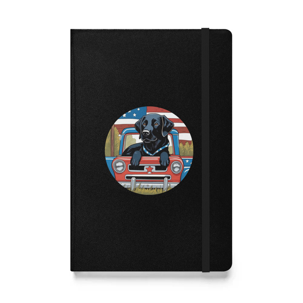 PugMug Custom Black Labrador Retriever Hardcover Bound Notebook