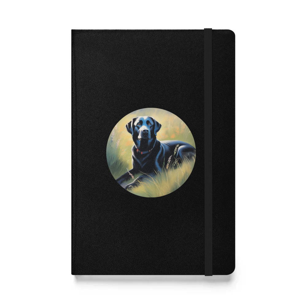 PugMug Custom Black Labrador Retriever Hardcover Bound Notebook